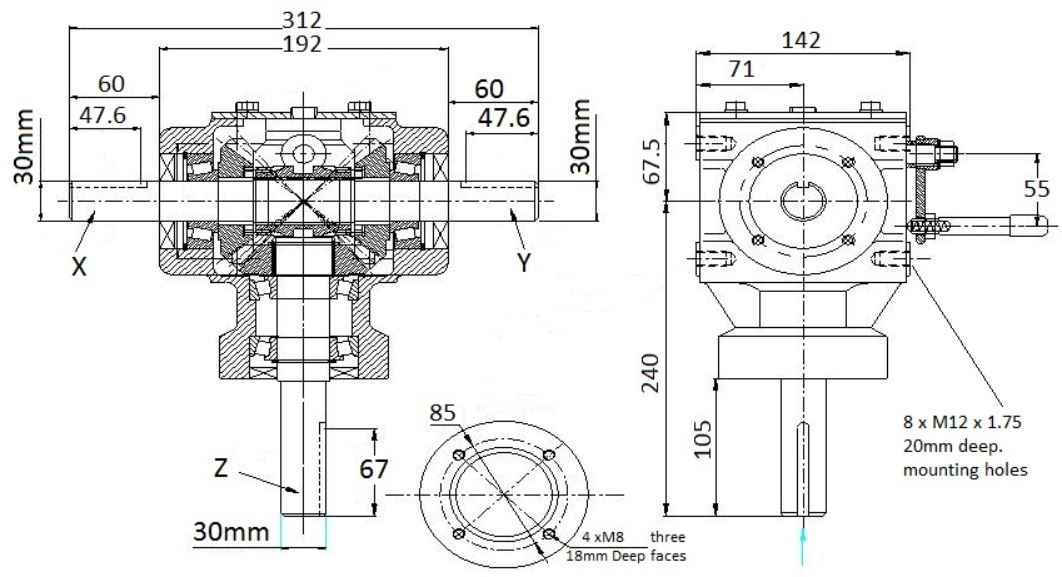 Auger gearboxes