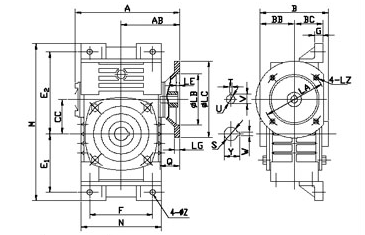 Worm Drive Gearbox