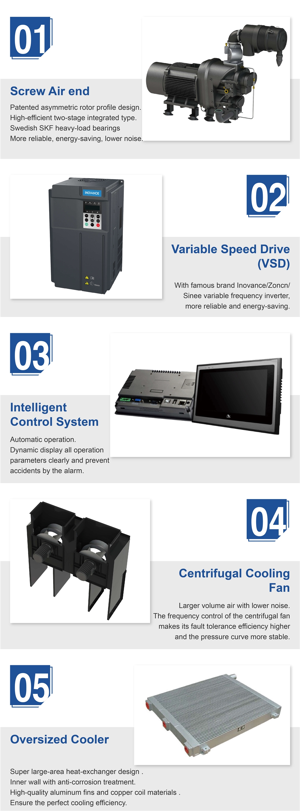 Soundproof 15 bar 16 bar 3 in 1 Rotary Screw Air Compressors with Air Dryer for Fiber Laser Cutting Machine