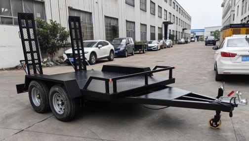 4 Wheeled 3500kg Load ATV Trailer for Fire Fighting Robots Excavators With Boarding Ladder