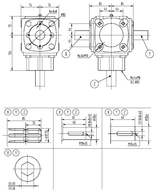 259 Series 30HP Agricultural Gearbox for Manure & Fertilizer Spreaders