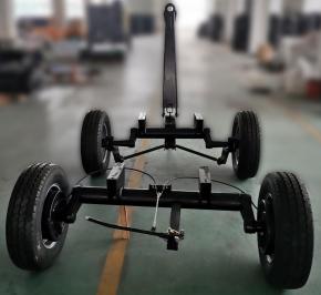 Load 5000KG Metal Torsion Shock Absorber 4 Wheel Tractor Trailer with Front and Rear Axles