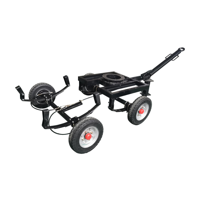 1000kg Load Front and Rear Beam Four Wheel Steerable Trailer with Solid Tires