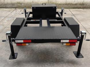 800kg Load Capacity 2-Wheel Trailer with Spring Steel Frame for Mobile Transportation of Small Equipment