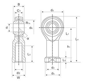 SI...T/K Series SI8T/K M8*1.25 Threaded Rod End Bearing High Quality Product
