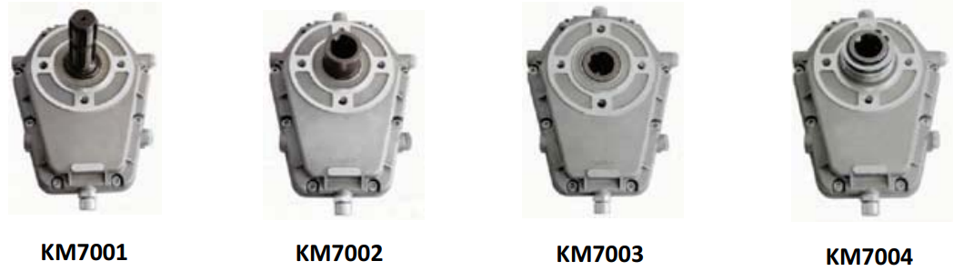 KM7003 Series Tractor Hydraulic Pump PTO Speed Increaser Aluminium Multipliter Gearbox