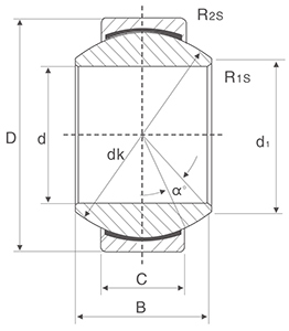 GE..C Series Steel Radial Spherical Plain Bearing GE6C GE8C GE10C GE12C GE15C GE17C  GE20C GE25C  GE30C