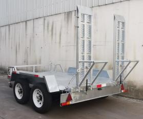 Tractor Trailer Transport Trailer for Excavator ATV Off-road Vehicle Lift 4 Wheel 1500kg Load