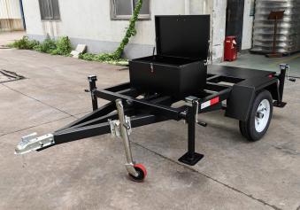 800kg Load Capacity 2-Wheel Trailer with Spring Steel Frame for Mobile Transportation of Small Equipment