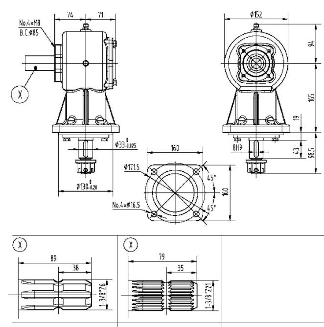 High-Powered 20HP 211 Series Agricultural Gearbox for Rotary Mower Product Series