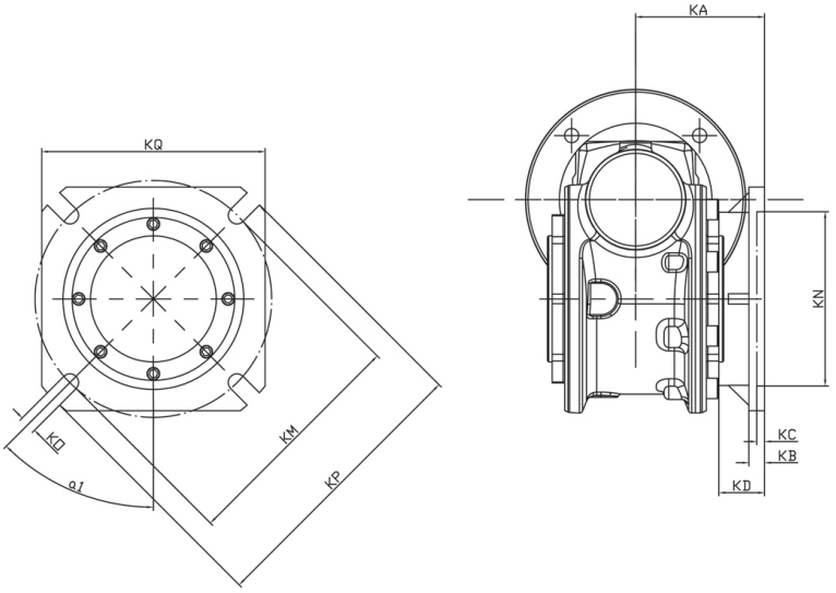 SSVF63 Customizable ODM Worm Gearbox Stainless Steel 304 Speed Gear Reducer
