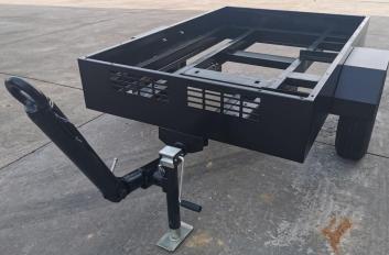 2 Wheel Truck Trailer with Load Capacity 1000kg with Fence for Moving Water Pump Equipment