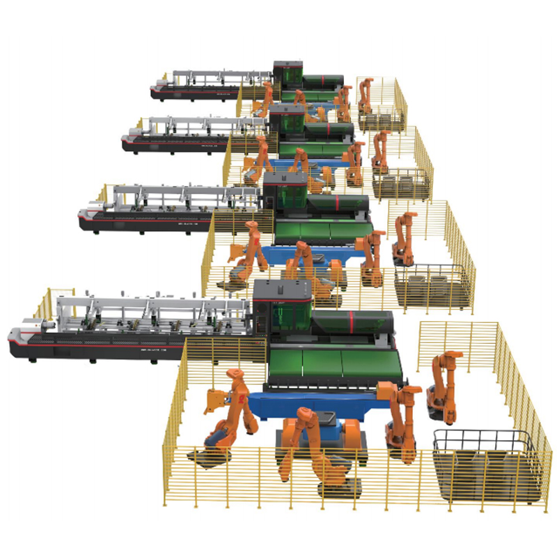H Beam Profile and Pipe Laser Cut 12m 450mm Three-Chuck Tube Fiber Laser Cutting Machine