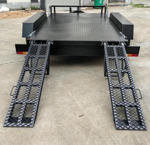 4 Wheeled 3500kg Load ATV Trailer for Fire Fighting Robots Excavators With Boarding Ladder
