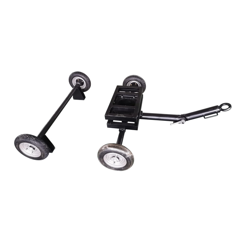1000kg Load Front and Rear Beam Four Wheel Steerable Trailer with Solid Tires