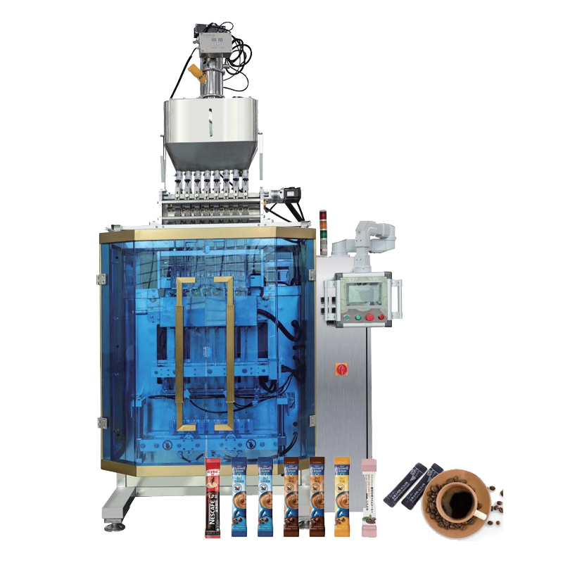Multi-Lanes Granule Packing Machine for Food Seasoning Sugar Instant Coffee Solid Brewed Beverages Bags Wrapping Filling Gluing