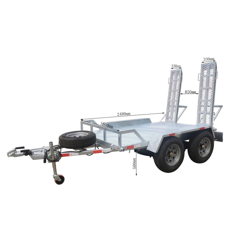 Tractor Trailer 4 Wheel Excavator ATV Lift Transport Trailer of 1500kg Load