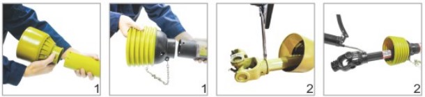 Agricultural Kubota Tractor Parts Driveline Yoke Tube Cover Steel Cardan Drive Pto Shafts With Split Clutch for Bush Hog