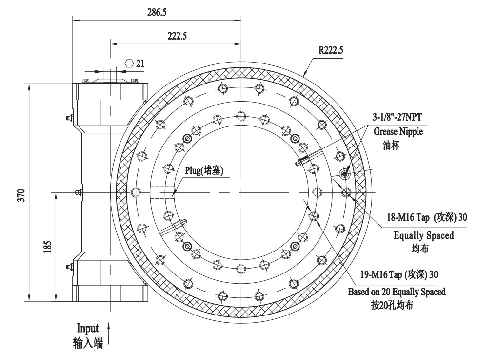 Factory Sale Various FWA Series FWA12 Reducer Slewing Gearbox for Satellite Antenna