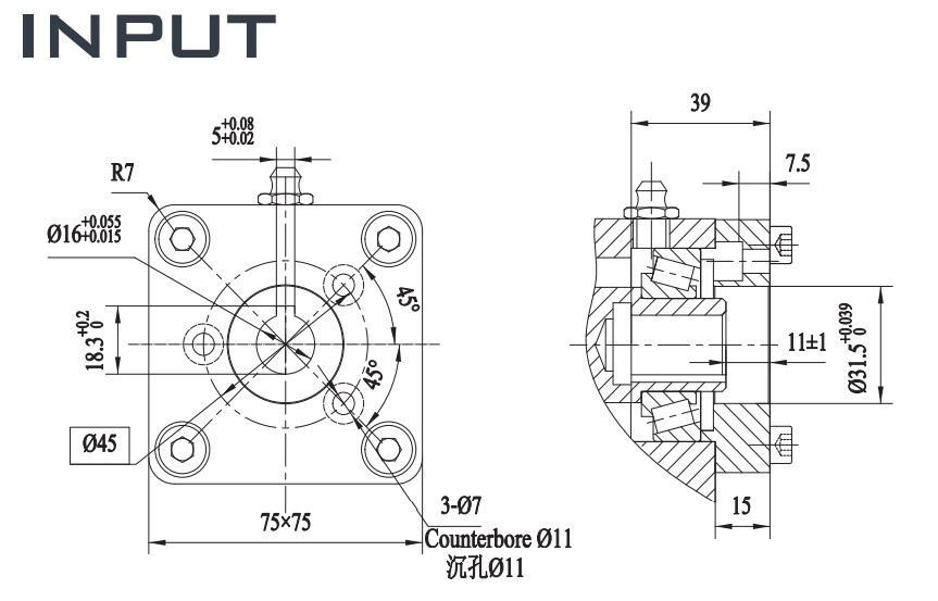Multifunctional for Aerial Lifts Slewing Drive Fga Series Fga5c Gearbox Made in China
