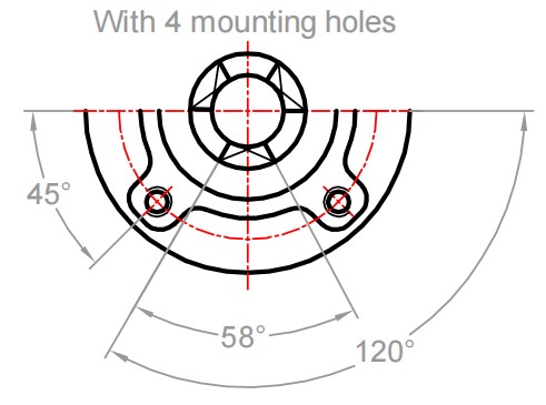 JB2920 Standard Bevel Gear Box Flange Type B Chinese Three Claw BA Series