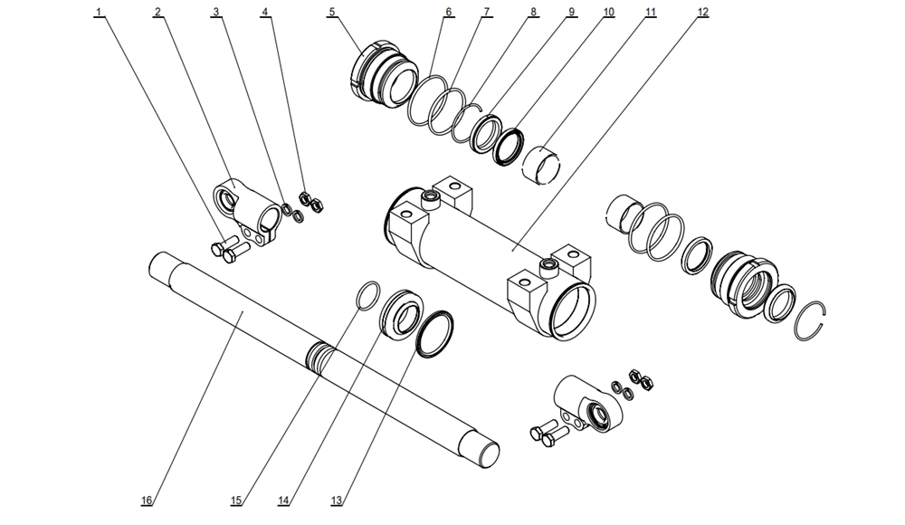 Custom OEM Best Quality High Pressure Hydraulic Truck Cylinder Double Acting Cylinder Hydraulic Cylinder