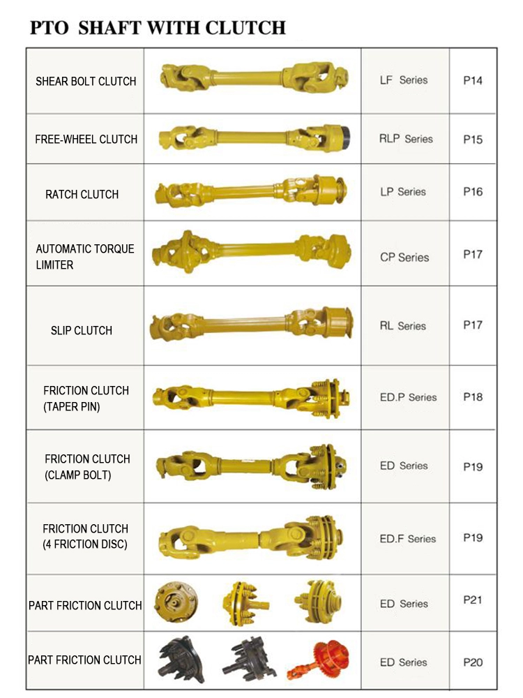 Agricultural Yoke Clutch Rotavator Cross Joint Cardan Pto Shaft Fit for Mowers Wood Chippers Rotary Tillers Rotary Cutters