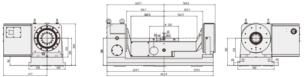 WT-SL320 Machine CNC Machining Center Parts CNC Turntable Rotary Table for CNC Machinery