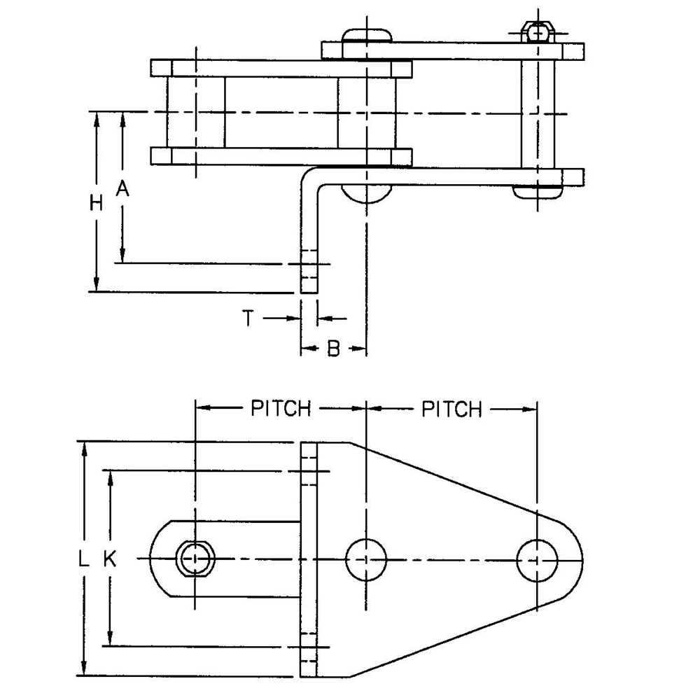 China Manufacture Ss188-g19 Ss102b-g19 Ss Class Bushed Steel Chain With G19 Attachment with High Quality