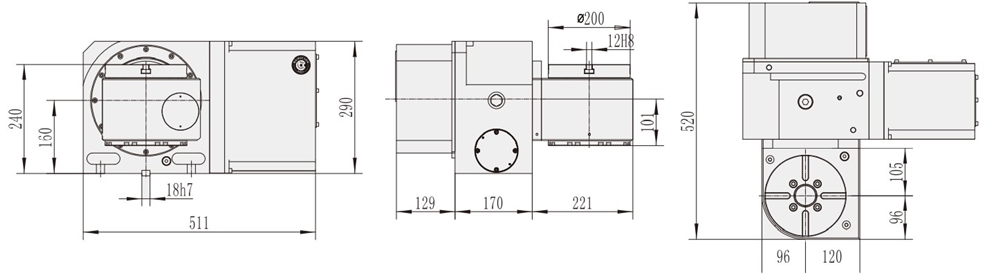 WT-RT200 Machine CNC Machining Center Parts CNC Turntable Rotary Table for CNC Machinery