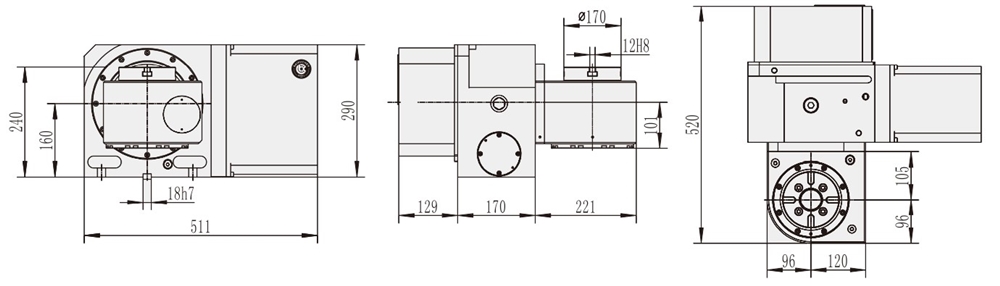WT-RT170 CNC Machining Center Parts New Rotary Turntable for CNC Machinery with Gear and Bearing Core Components