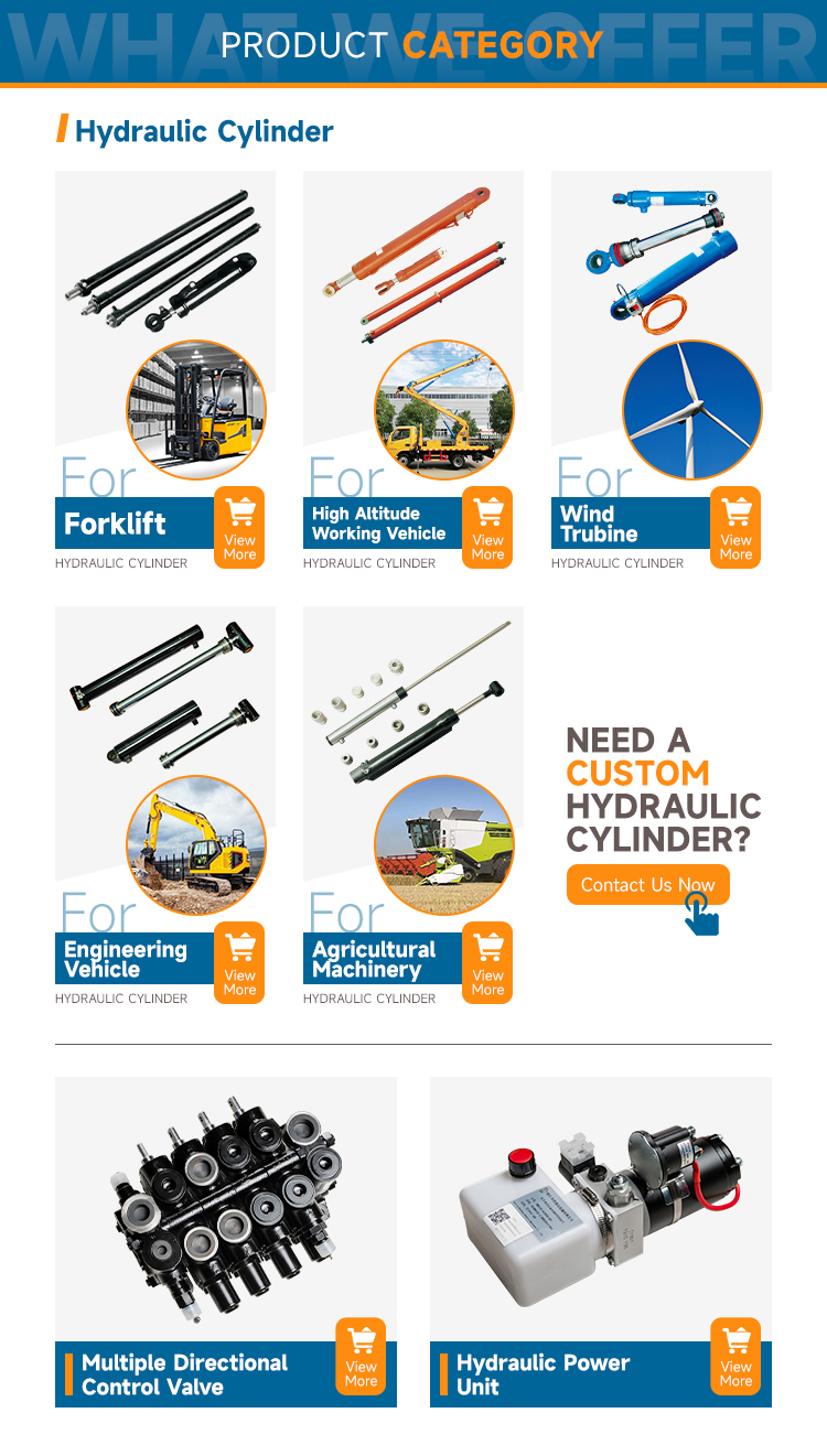 Verified Factory Custom Hydraulic Cylinder for Tractor Industrial Vehicle Hydraulic Piston Cylinder