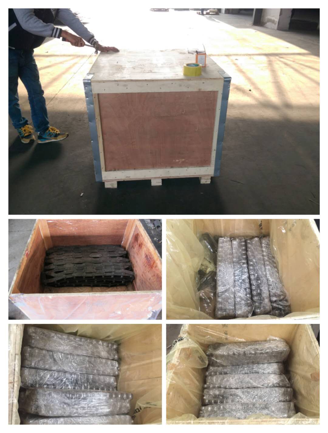 ANSI C100 Roller Chain with Straight Side Plates