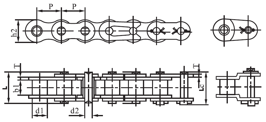 SS24A-1 a Series Stainless Steel Short Pitch Precision Single Roller Chain and Sprockets in Steel