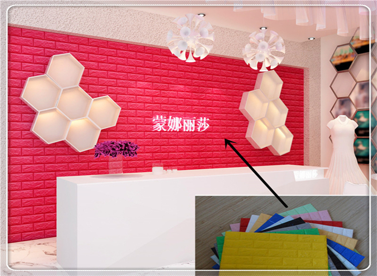 Hot Sale Mould-Proof 3d Foam Wallpapers Retro Brick Marble Brick 3d Foam Wall Panel Wooden 3d Foam Wall Paper
