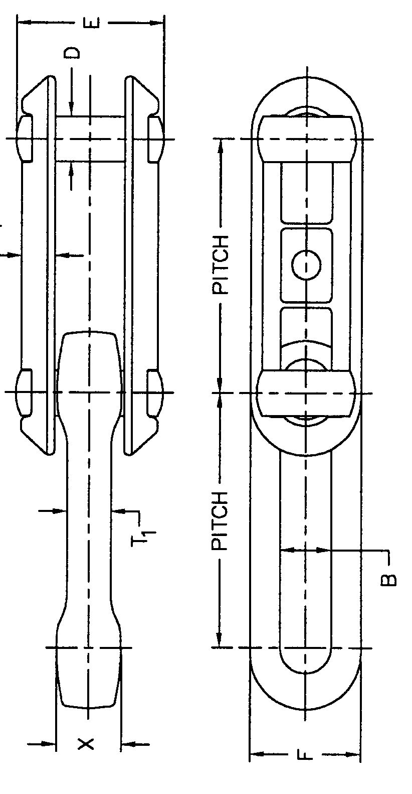 China Manufacture Cast X Type X348 X458 X658 X678 Rivetless Drop Forged Chain Bar Loop Chains With High Quality