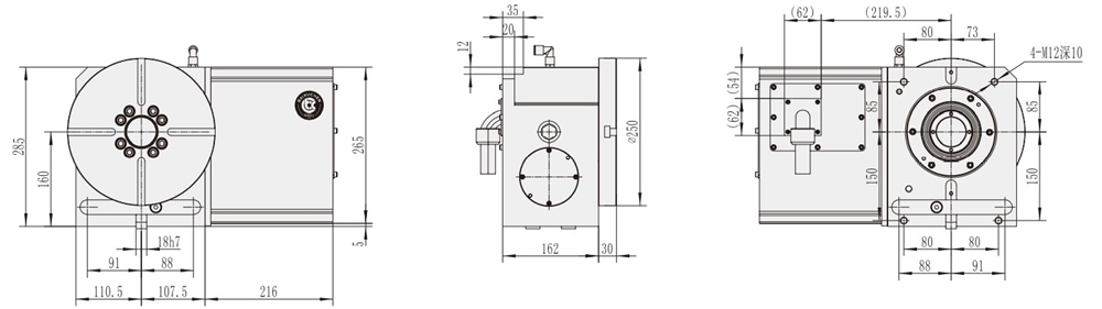 WT-250 CNC Turntable Rotary Router Table for  CNC Machining Center Accessories