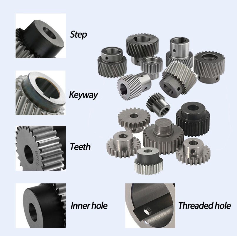 Worm Screw Helical Hypoid Straight Ring Spiral Forged Bevel Spur Differential Steering Spline Plastic Nylon Stainless Steel Gear