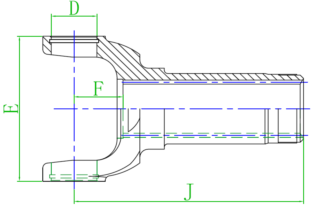China Raydafon Drive Shaft 5-178X 1350 Slip Yoke