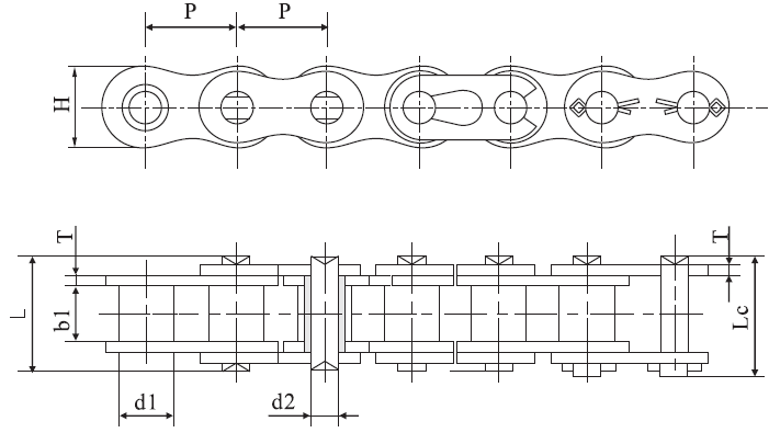 10A Stainless Steel Engineering Plastic Inner Link Chain and Sprockets in Steel