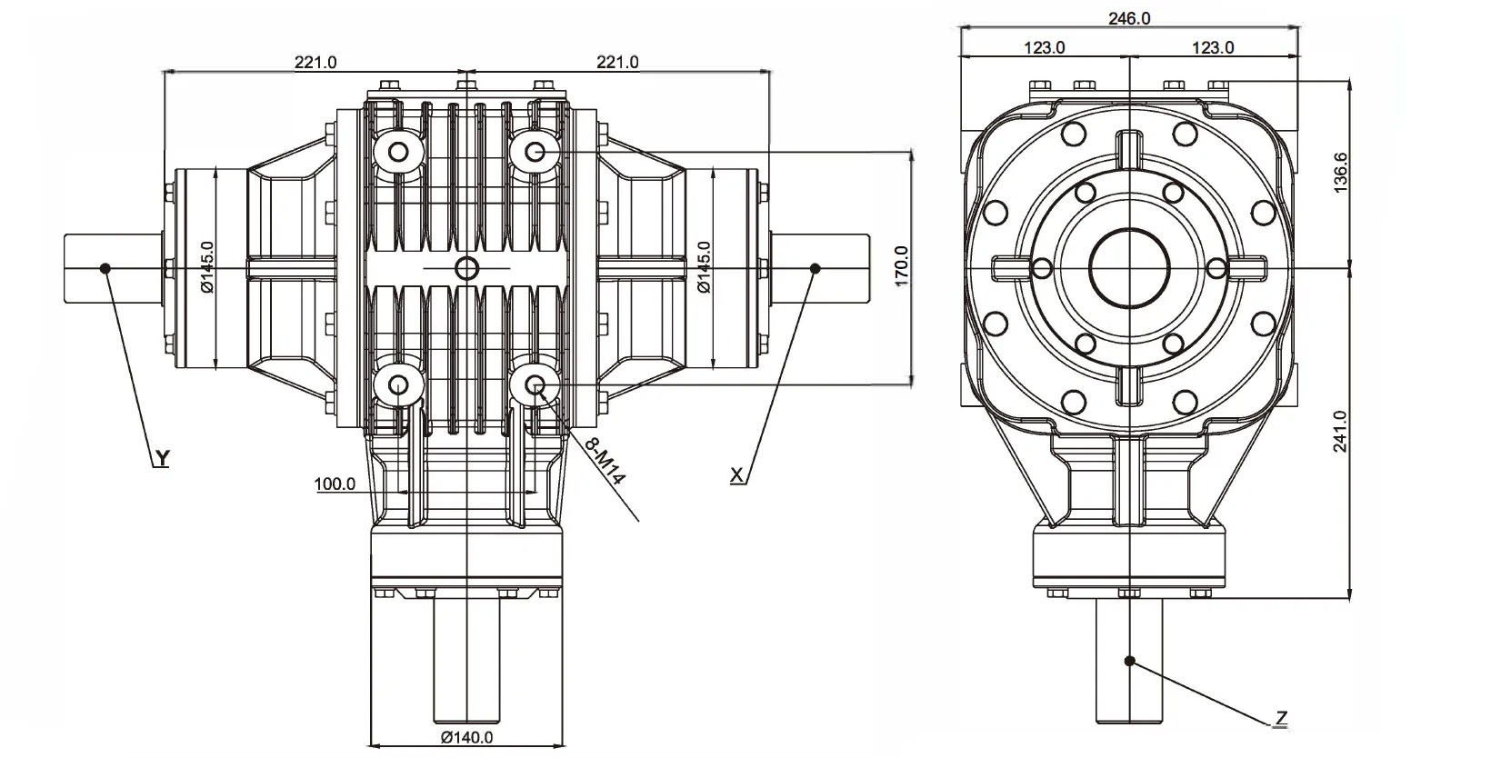 Agricultural Machinary round Baler Speed Reducer Gearbox for Baler and Harvester