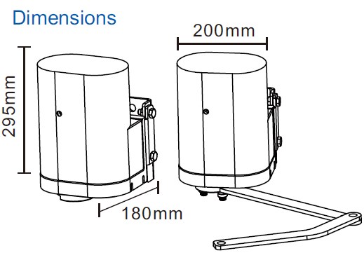 High Quality Stainless Steel Swing Gate Automation System Modern All-Tough Environment Suitable Allen Key Swing Gate Opener
