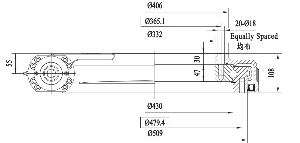 FWA Series FWA17 Slewing Drive Reducer for Construction Machinery Speed Reducers