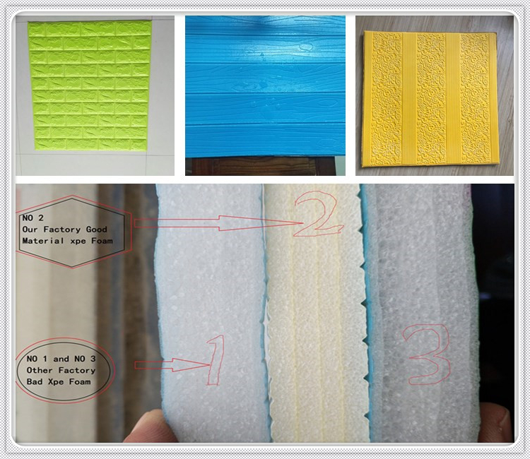 Modern 3D PE Foam Panel Wallpaper Wooden Foam Panel Home Decor with Waterproof Function Graphic Design Solution