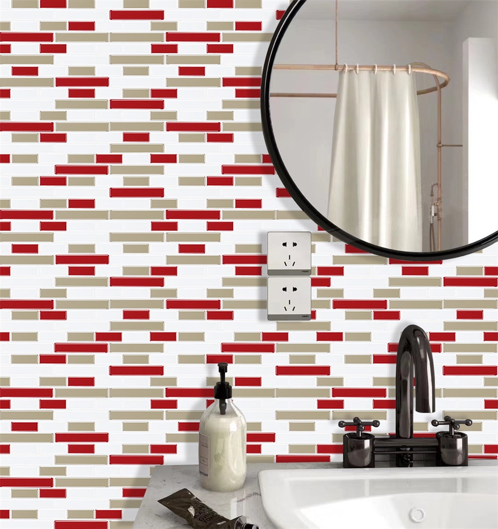 Newest Design Popular Style Peel and Stick Bathroom Tile Backsplash Wallpaper Home Decoration 3d