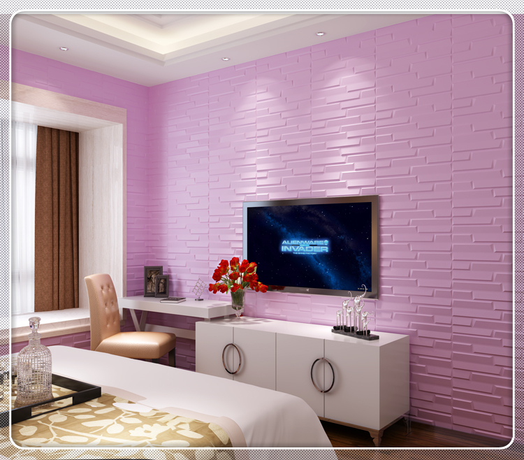 Self-stick Faux Tile Styrofoam Brick Panels,3de Wallpaper