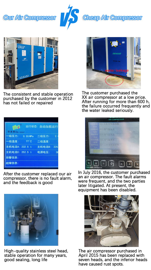 Chinese Oil-Free Scroll Screw Compressor (EP20XA) New Shanghai Air Home Use Manufacturing Plant New Motor Engine Bearing