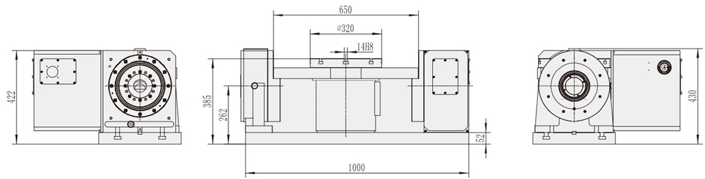 RTS-320 5 Axis Machine CNC Machining Center Parts CNC Turntable Rotary Table for CNC Machinery