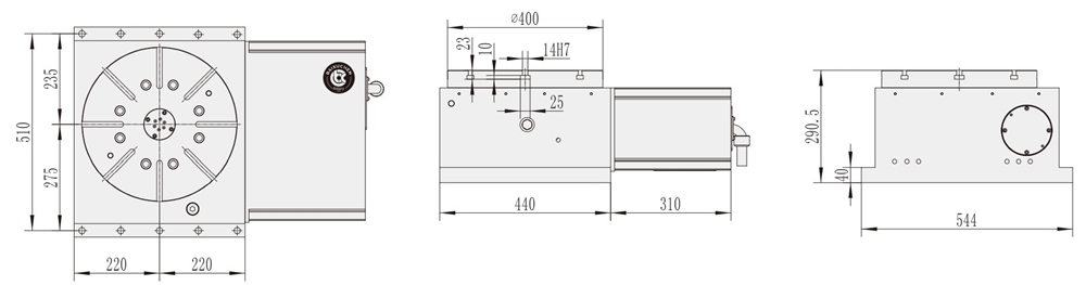 WT-H400 4 Axis Machine CNC Machining Center Parts CNC Turntable Rotary Table for CNC Machinery