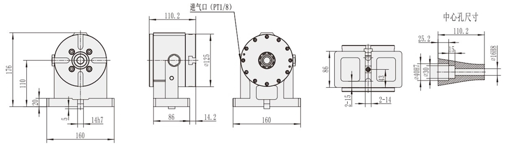 AR-125 Rotary CNC Machining Center Accessories High Quality Turntable 